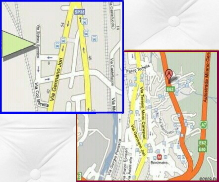 mappa stradale di Genova Rivarolo, con ingrandimento relativo all'incrocio fra via Jori e via Sonnino